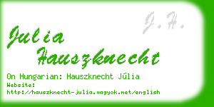 julia hauszknecht business card