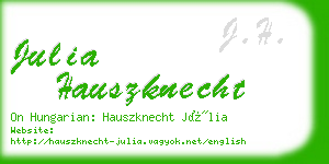 julia hauszknecht business card